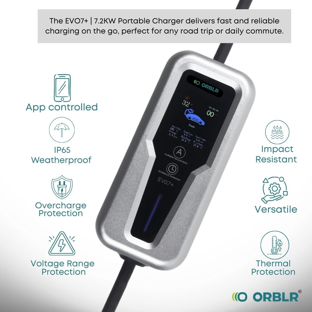 ORBLR EVO7+ | 7.2KW Portable EV Charger