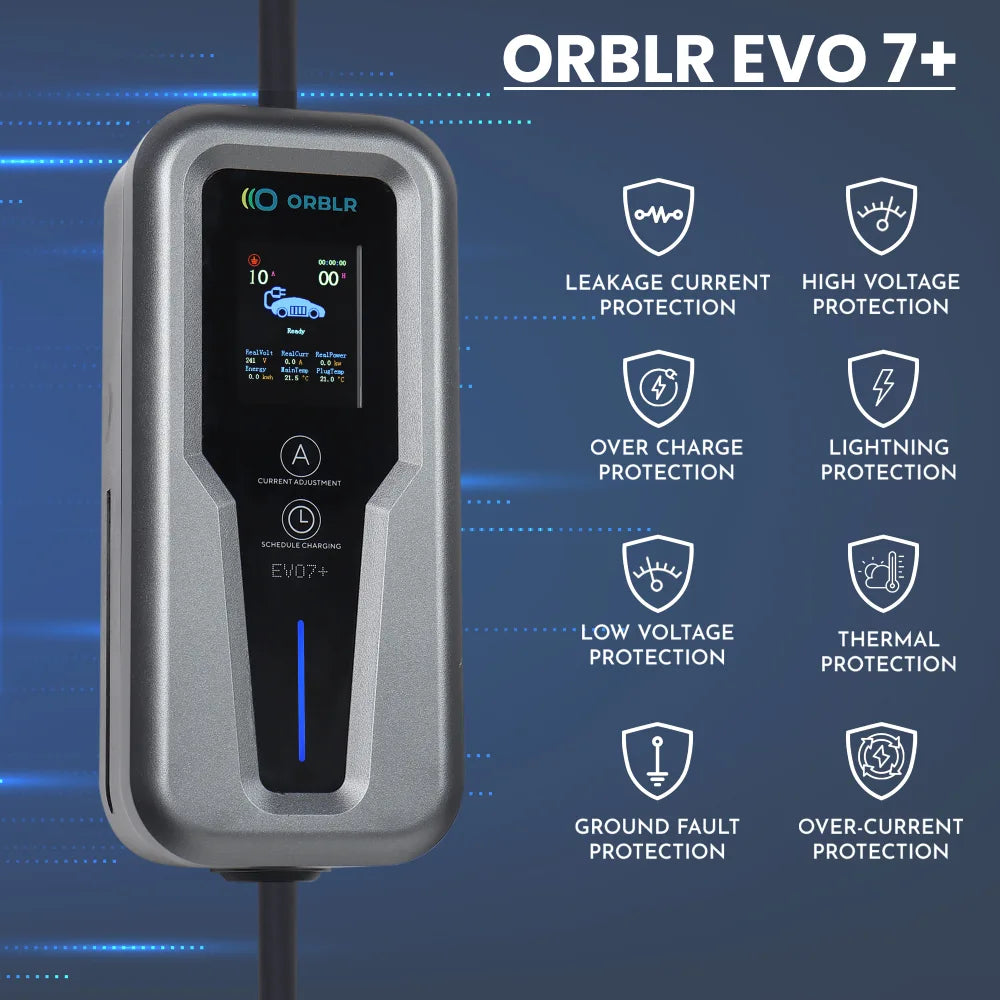 ORBLR EVO7+ | 7.2KW Portable EV Charger