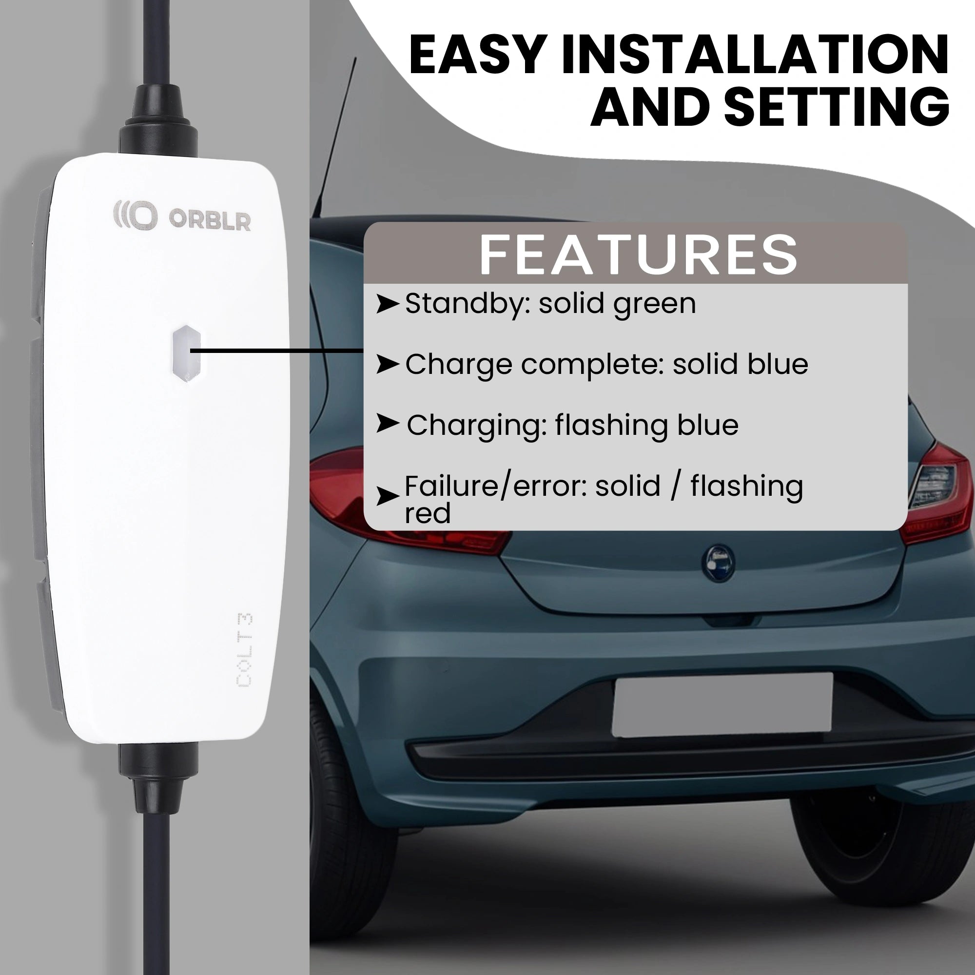 ORBLR  COLT3 | 3.5KW Portable EV Charger