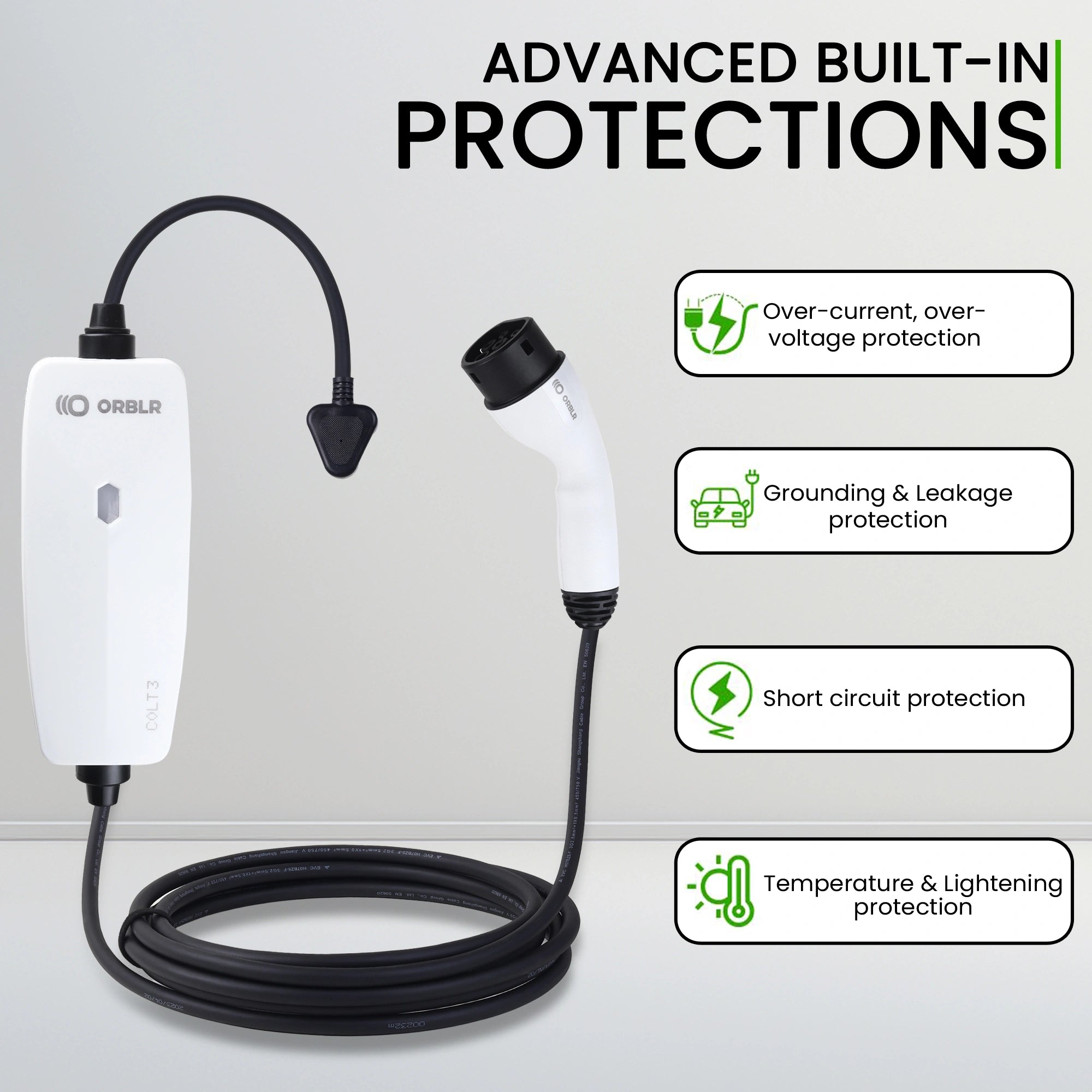 ORBLR  COLT3 | 3.5KW Portable EV Charger