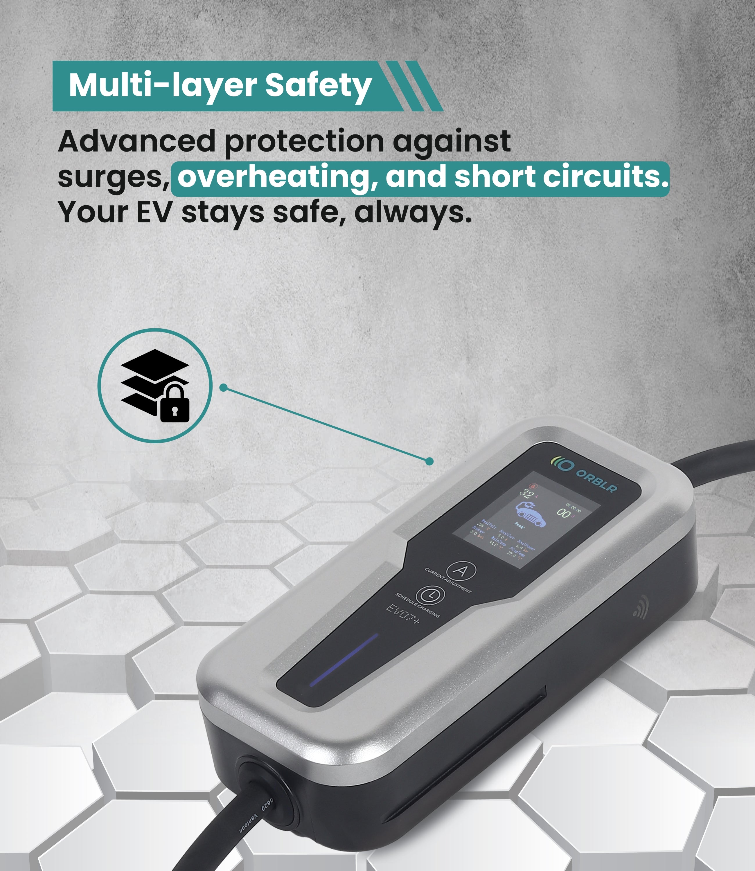 ORBLR   EVO7+ | 7.2KW Portable EV Charger