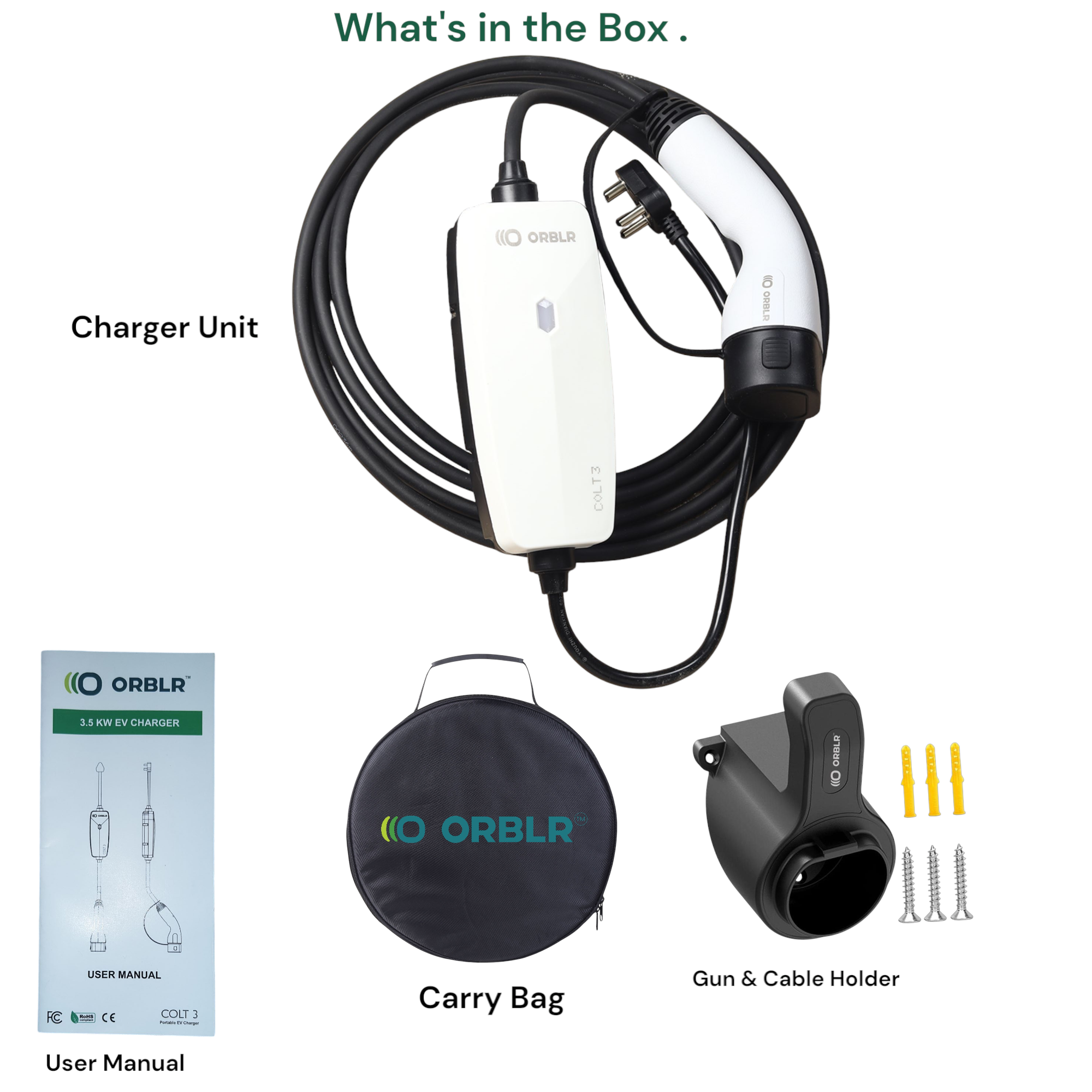 ORBLR  COLT3 | 3.5KW Portable EV Charger